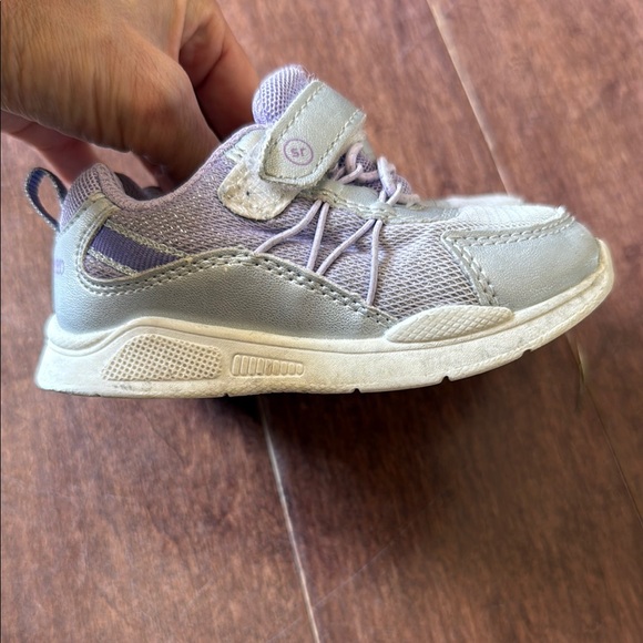 Stride Rite Purple and Gray Sneakers with Velcro Straps - Picture 2 of 2